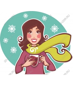  A joyful winter woman
