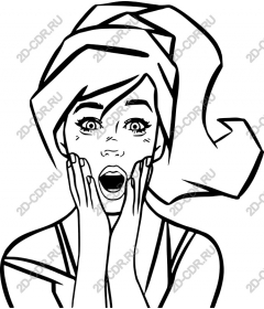  Surprised woman in retro style