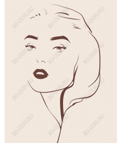  Elegant minimalist woman portrait