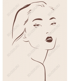  Elegant minimal female face