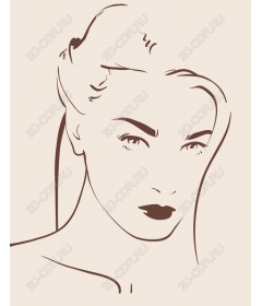  Elegant minimalist woman portrait