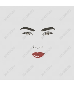  Minimalistic female face