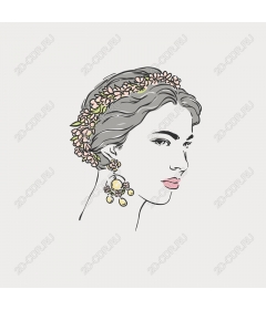  Elegant feminine floral portrait