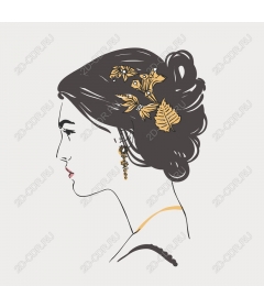  Elegant floral woman