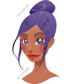  Purple elegance: a young woman