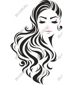  Elegant woman with flying hair