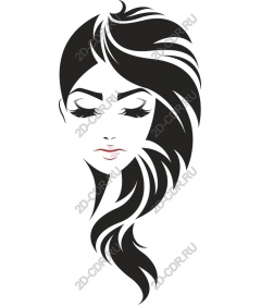  Elegant woman with flying hair