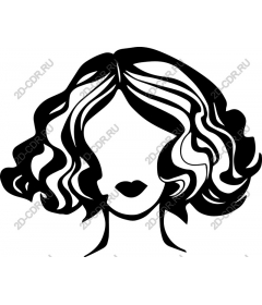  Elegant woman with curly hair