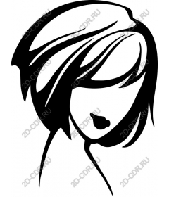  Elegant black female head