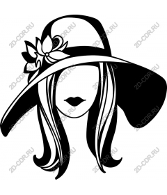  Gorgeous woman in wide-brimmed hat