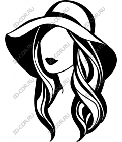  Elegant woman in wide-brimmed hat