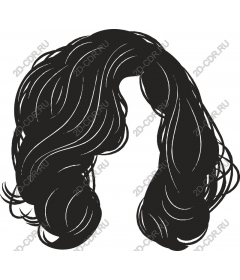  Black wavy hair