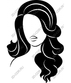 Elegant woman with flying hair