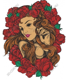 Elegant floral woman
