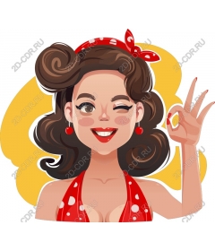  Charming retro woman