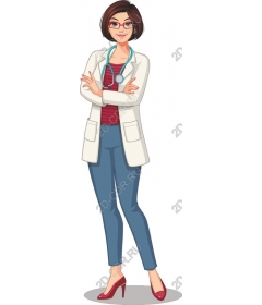  Confident female doctor