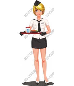  Bright woman-server