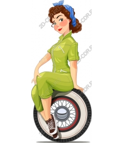 Girl retrolady