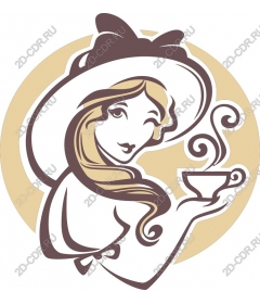 Vintage Lady with Coffee