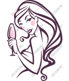  Elegant woman with pink bubbles