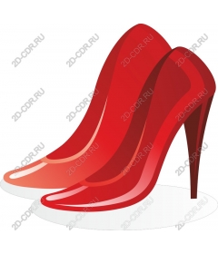  Elegant red shoes with high heels