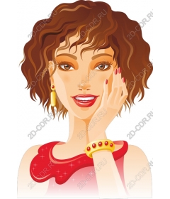  Joyful woman in and