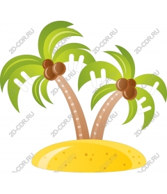  Tropical coconut trees