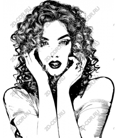  Charming woman with curly hair