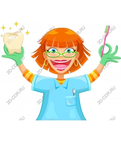 Funny dental hygienist