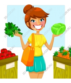  Bright the buyer at the farmers market