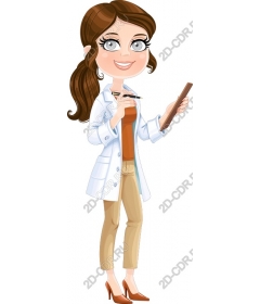  Charming woman scientist