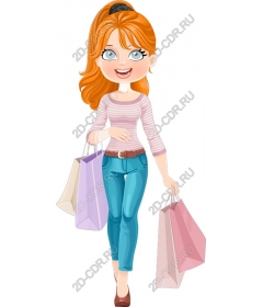  Charming girl-shopper