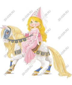  Charming Princess on horseback