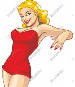 Glamorous retro-girl style pin up