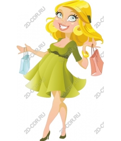  Cheerful lady shopper