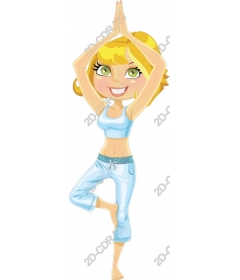 Funny woman yoga