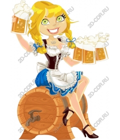  Cheerful blonde bartender