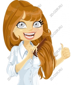  Charming cheerful hairdresser