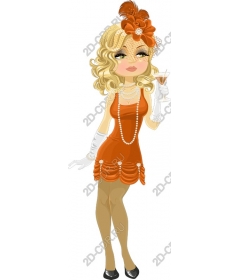 Glamorous girl flapper 1920-ies
