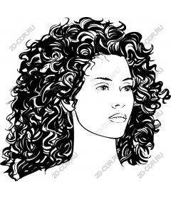 Woman with curly hair