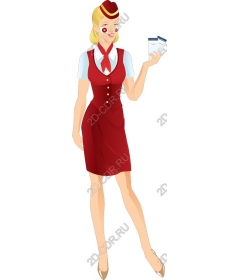  Charming stewardess