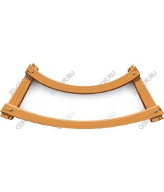  A curved wood frame in rustic style