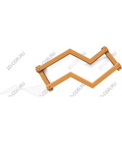 Zigzag wooden frame