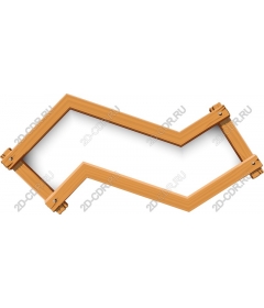 Zigzag wooden frame