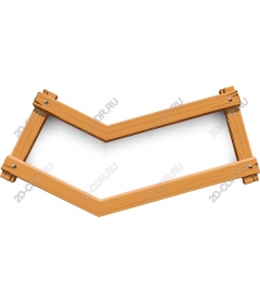 Wooden Chevron frame