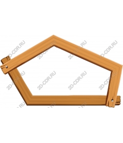 Wooden frame in rustic style