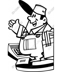  Adorable cartoon deliveryman