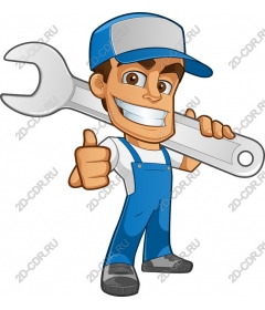  Energetic mechanic with a wrench