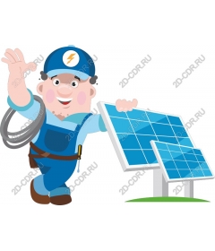 Fun solar technician