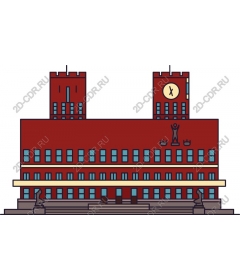  Architectural icon red